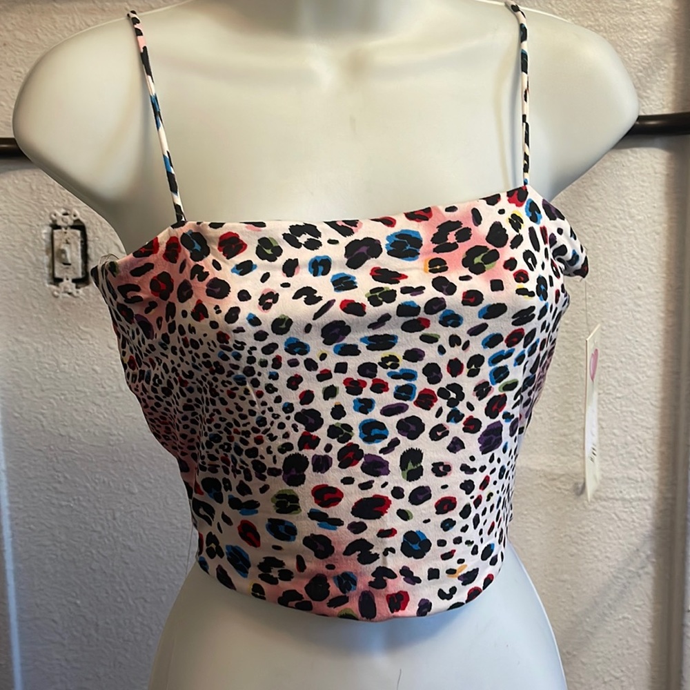 Multti colored leopard tank top